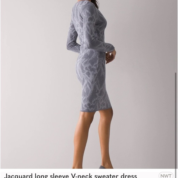 🌺 2/$40 PRICE ⬇️!! NEW!! Beautiful WHITE HOUSE BLACK MARKET Body Con DRESS !! - Picture 2 of 12